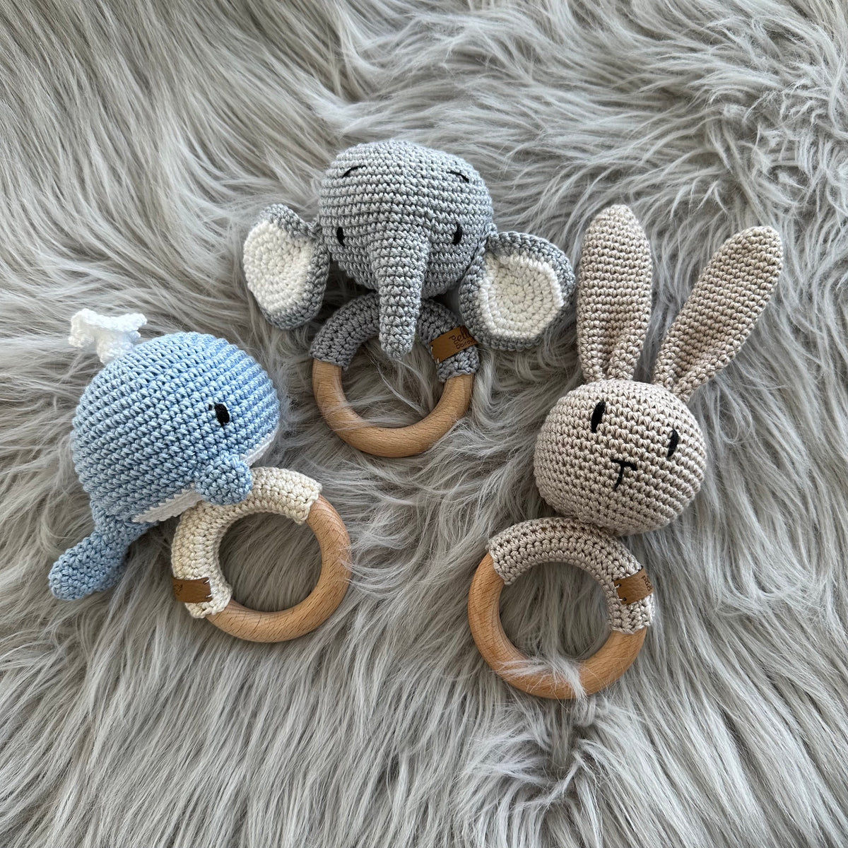 Crochet Character Rattle Ring