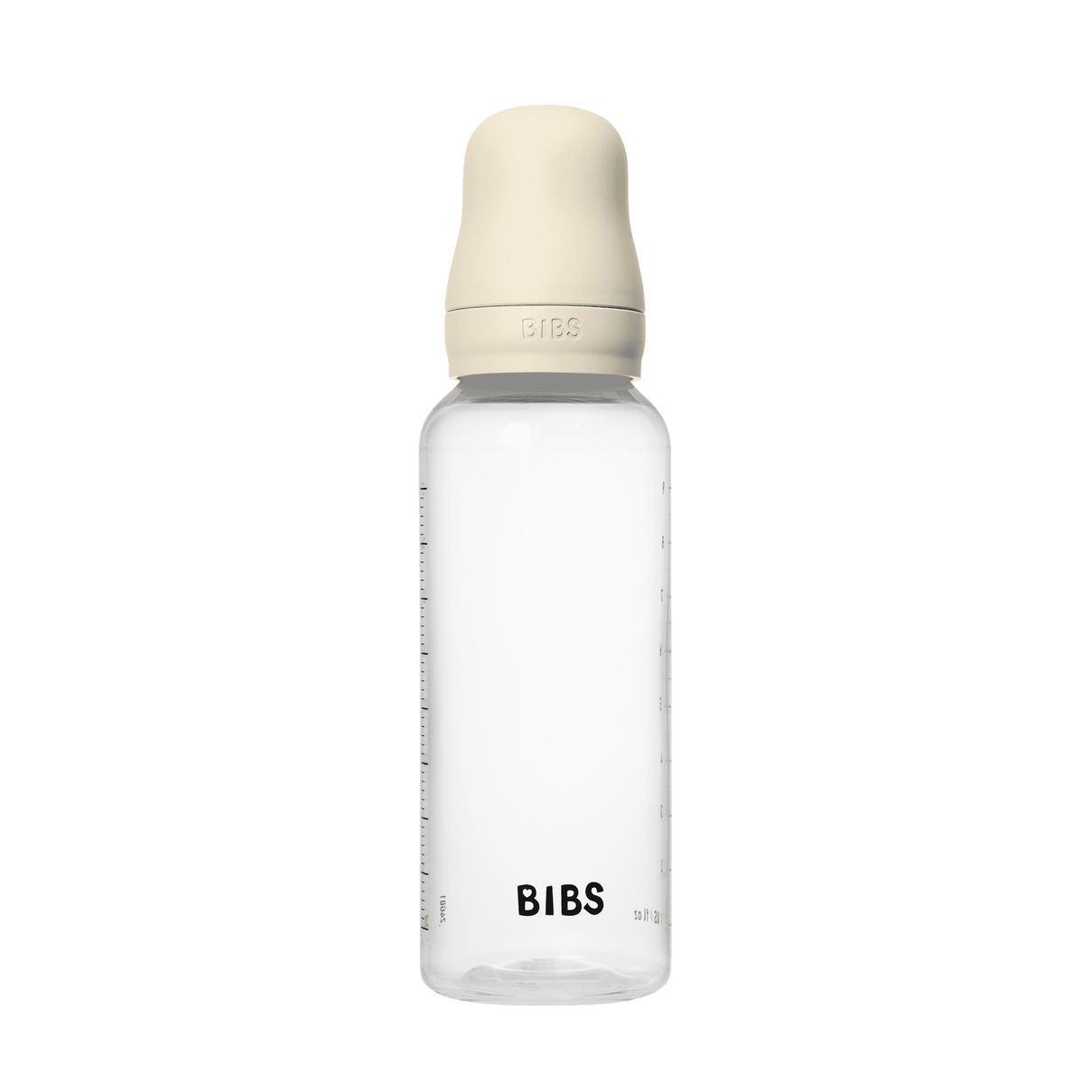 BIBS Plastic Baby Bottle - Medium Flow Latex Nipple 270ml