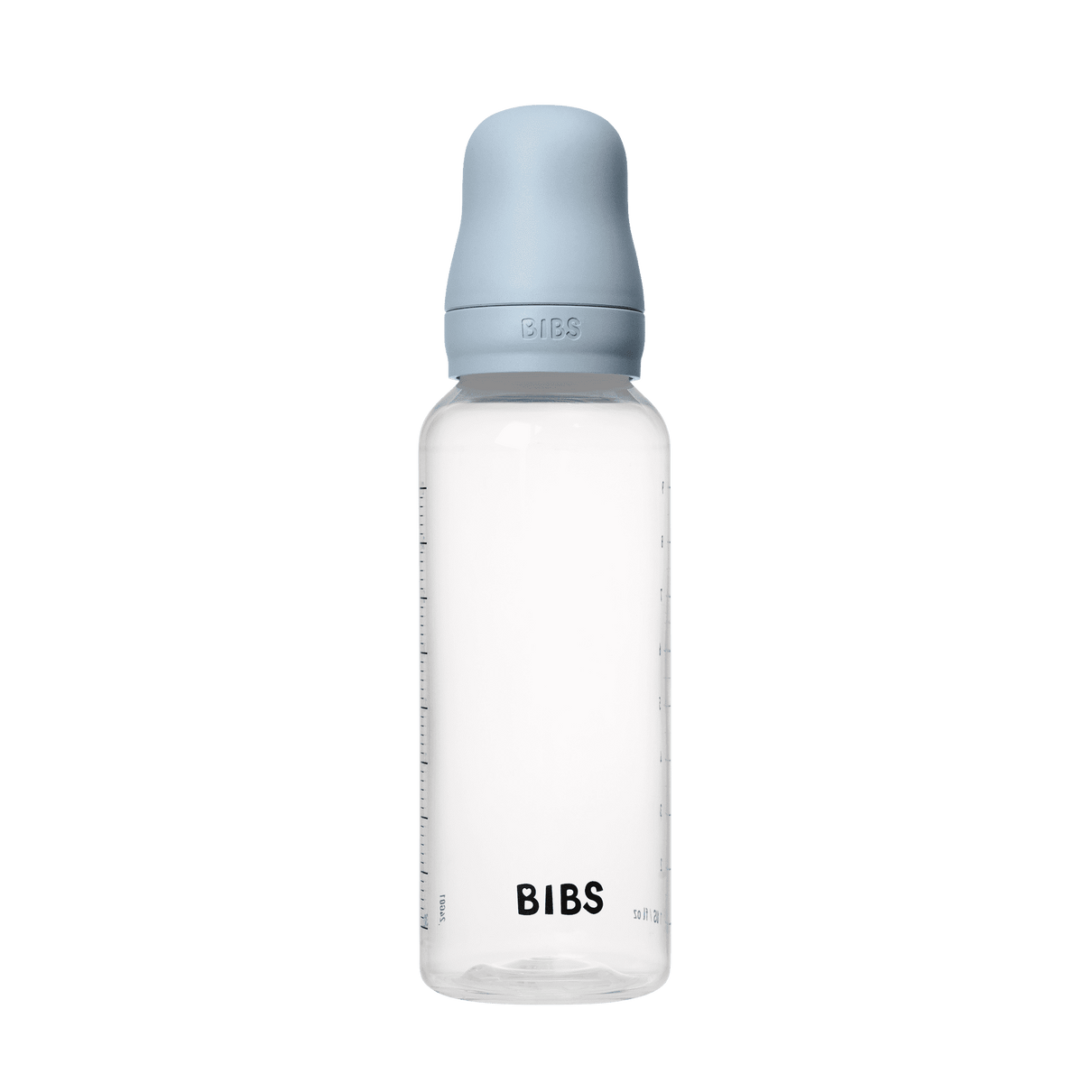 BIBS Plastic Baby Bottle - Medium Flow Latex Nipple 270ml