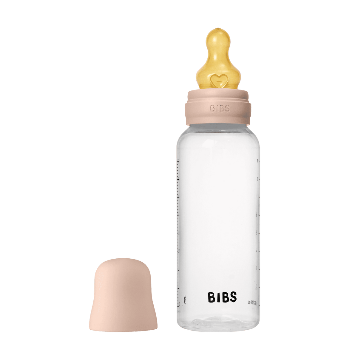 BIBS Plastic Baby Bottle - Medium Flow Latex Nipple 270ml