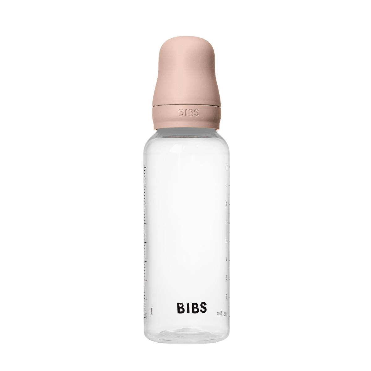 BIBS Plastic Baby Bottle - Medium Flow Latex Nipple 270ml