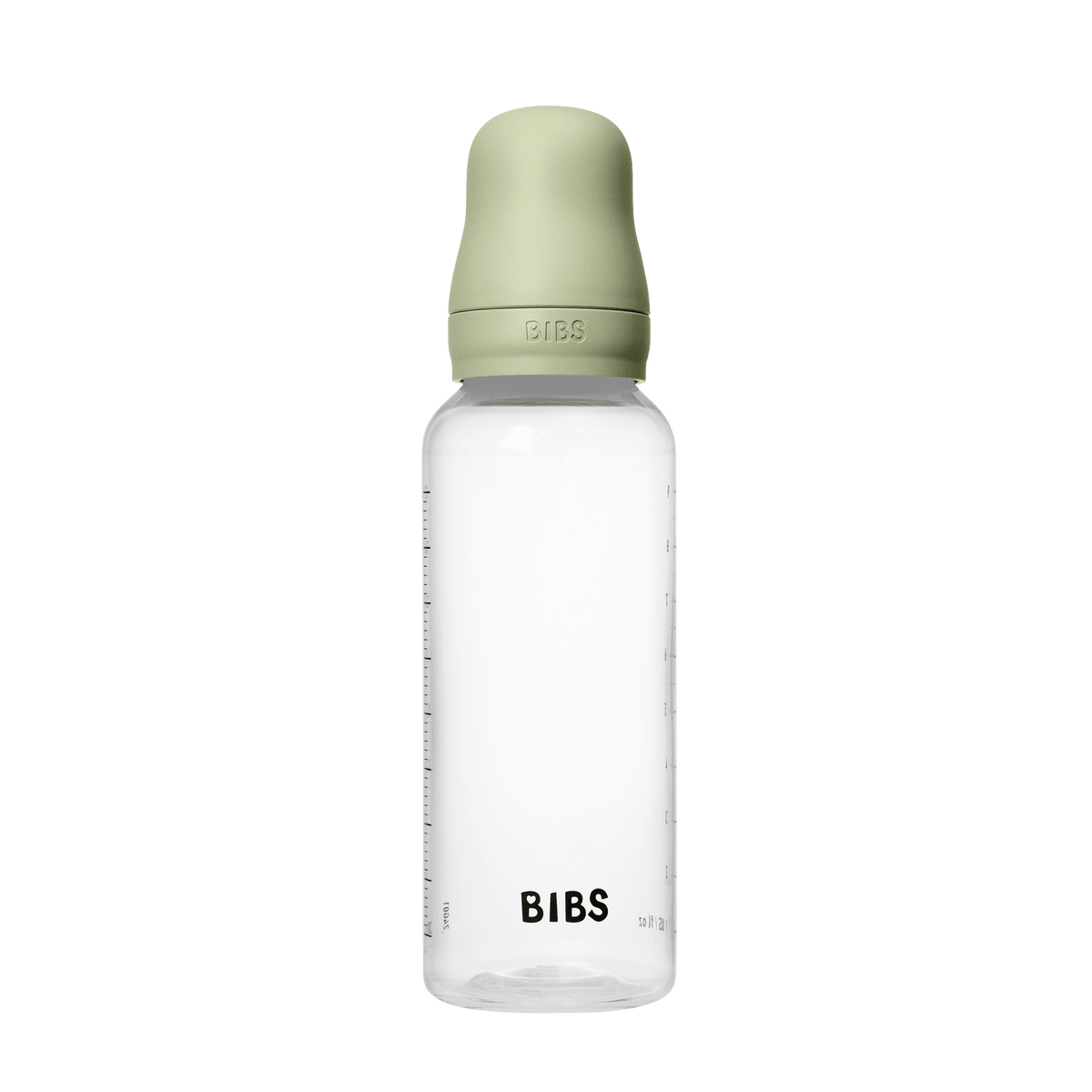 BIBS Plastic Baby Bottle - Medium Flow Latex Nipple 270ml