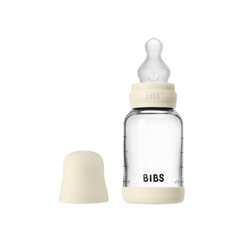 BIBS Glass Baby Bottle - Silicone Nipple 120ml
