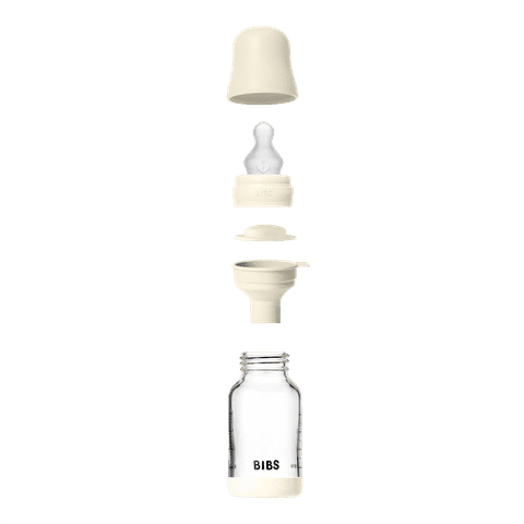 BIBS Glass Baby Bottle - Silicone Nipple 120ml