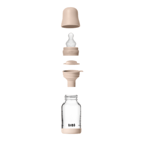 BIBS Glass Baby Bottle - Silicone Nipple 120ml