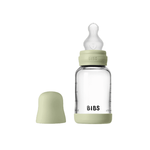 BIBS Glass Baby Bottle - Silicone Nipple 120ml