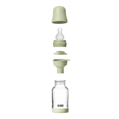 BIBS Glass Baby Bottle - Silicone Nipple 120ml