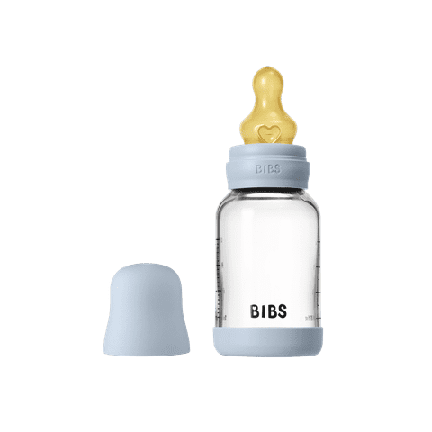 BIBS Baby Glass Bottle 120ml + Latex Nipple Slow Flow