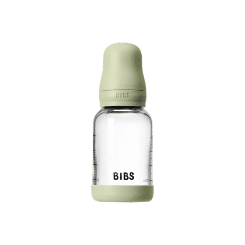 BIBS Baby Glass Bottle 120ml + Latex Nipple Slow Flow