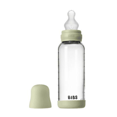 BIBS Glass Baby Bottle + Silicone Nipple 240ml