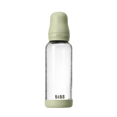 BIBS Baby Glass Bottle 240ml + Latex Nipple Medium Flow