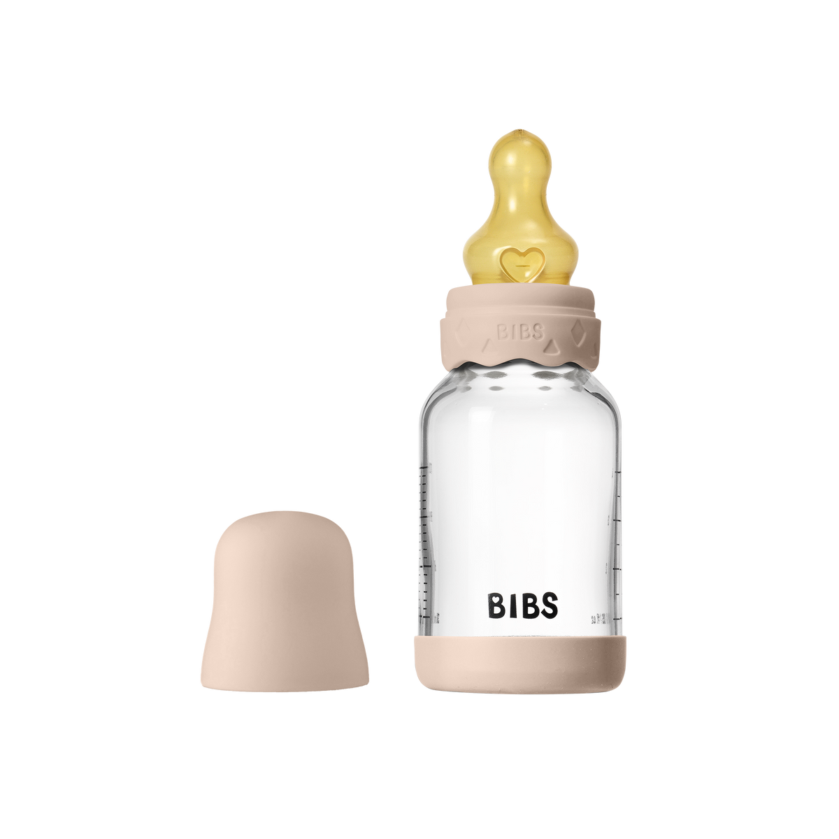 BIBS Glass Boheme Baby Bottle 120ml + Latex Nipple Slow Flow