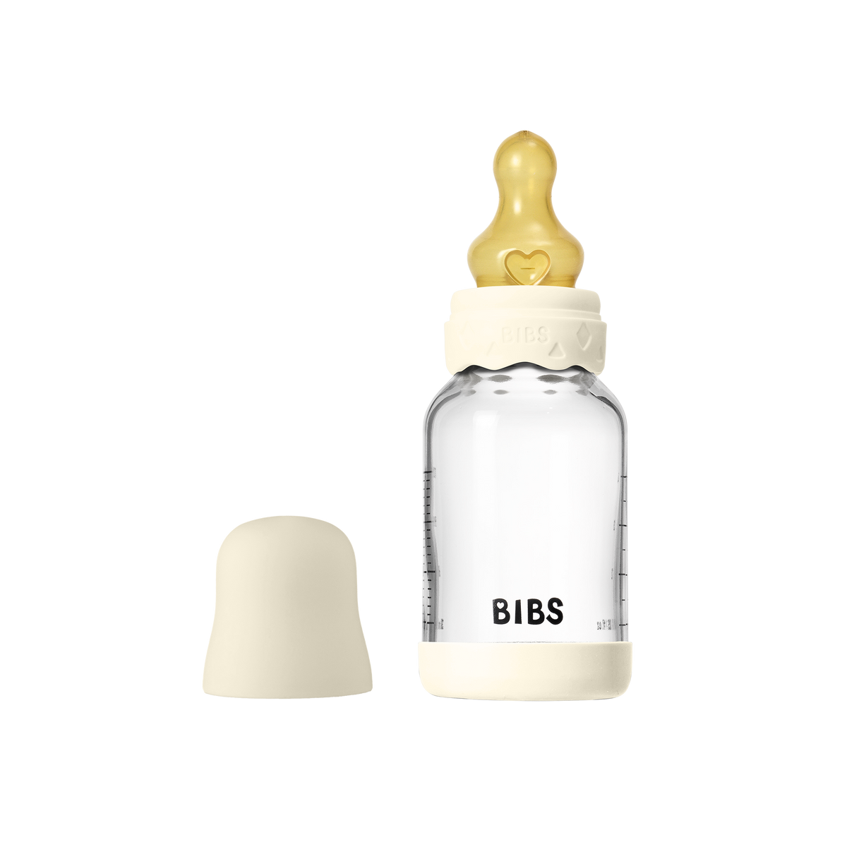 BIBS Glass Boheme Baby Bottle 120ml + Latex Nipple Slow Flow