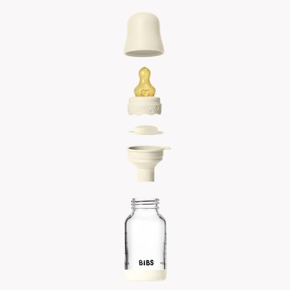 BIBS Glass Boheme Baby Bottle 120ml + Latex Nipple Slow Flow