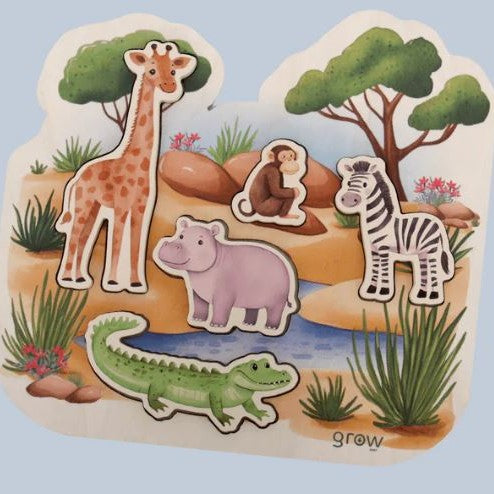 Grow Animals Watering Hole Puzzle (Safari Collection)