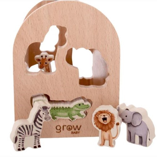 Wooden Shape Sorter (Safari Collection)