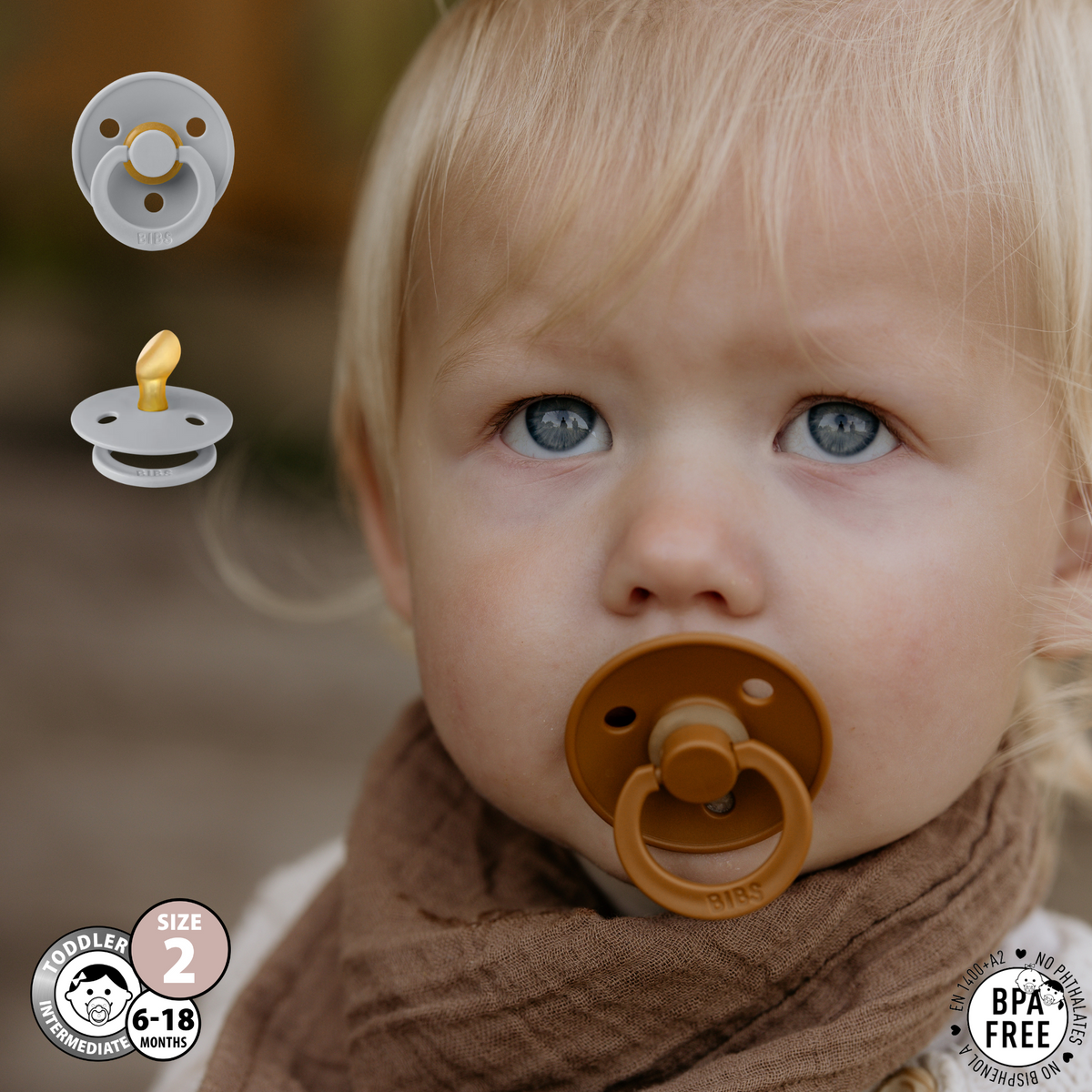 Size 2 BIBS Colour Anatomical Pacifiers