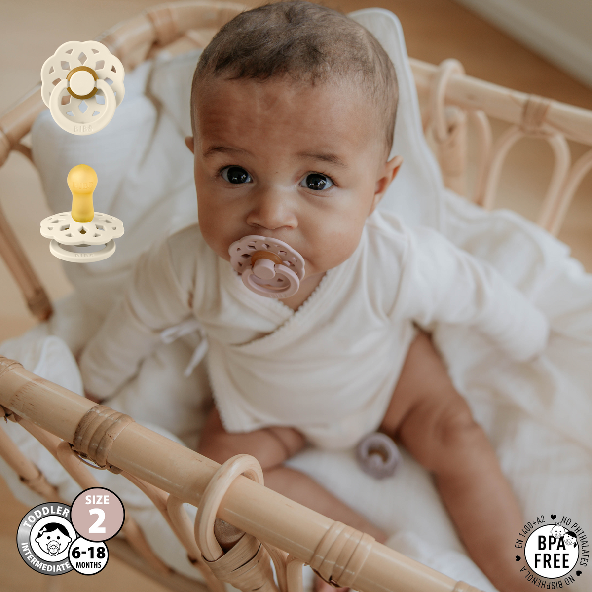 Size 2 BIBS Boheme Pacifiers