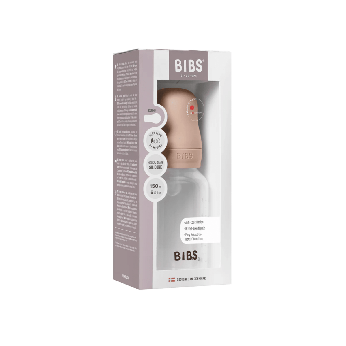 BIBS Plastic Baby Bottle - Silicone Nipple 150ml