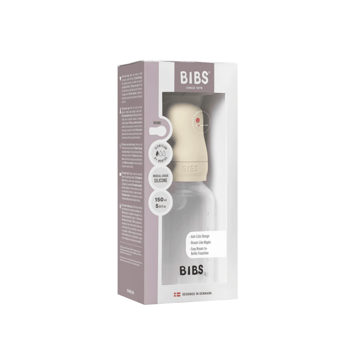 BIBS Plastic Baby Bottle - Silicone Nipple 150ml