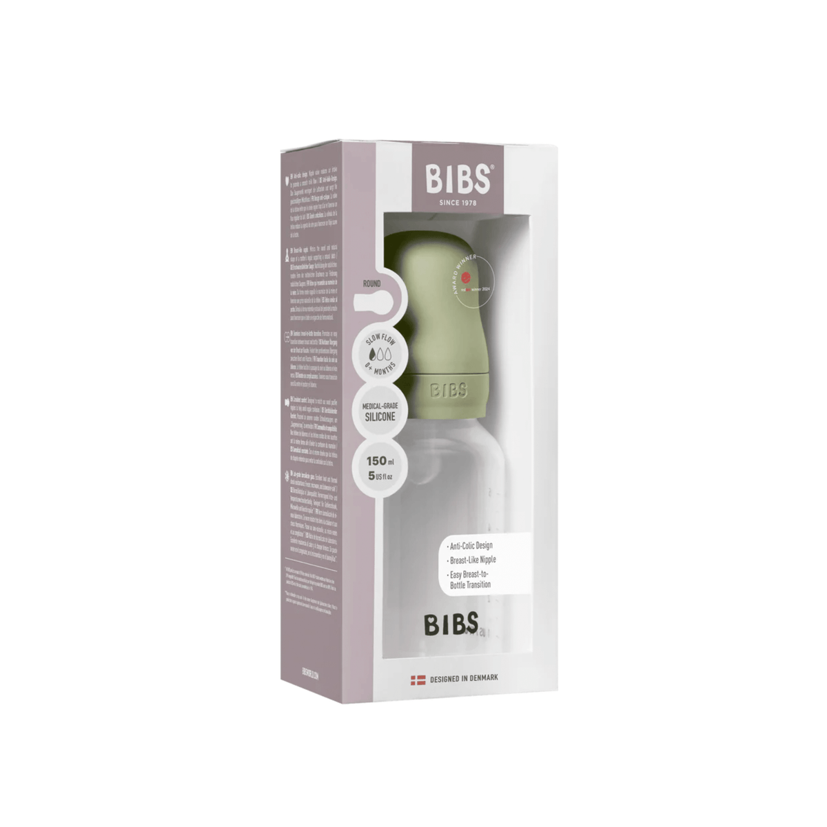 BIBS Plastic Baby Bottle - Silicone Nipple 150ml