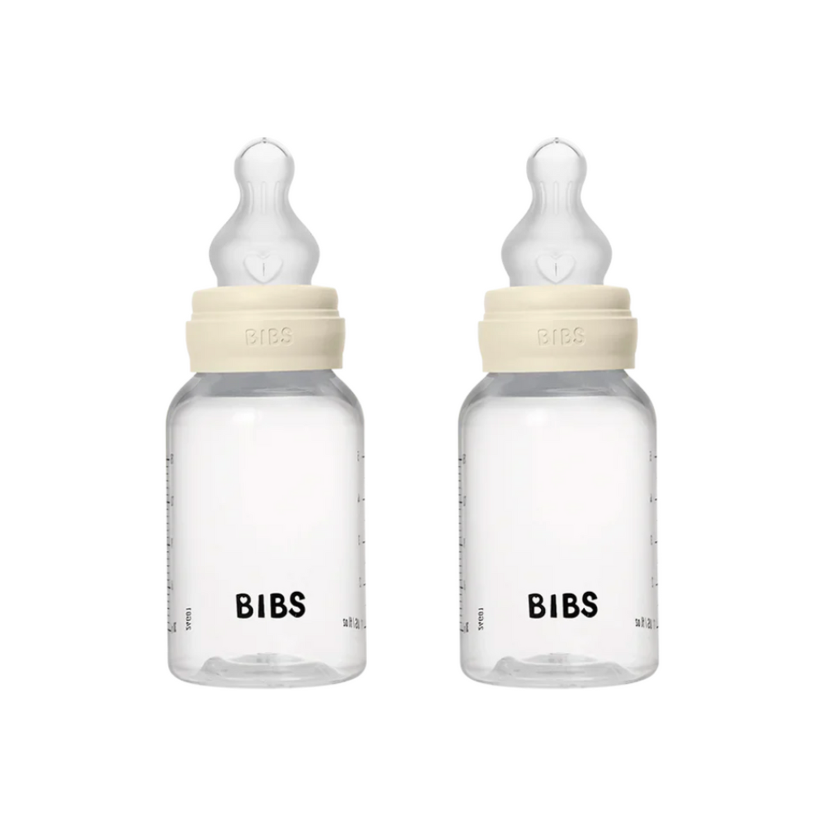 BIBS Plastic Baby Bottle 2-Pack 150ml - Silicone Nipple