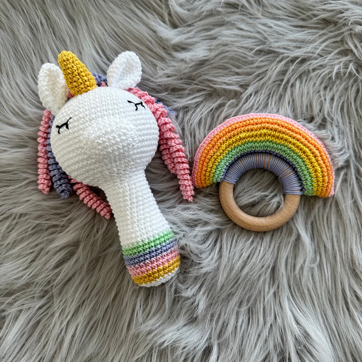 Crochet Character Rattle Ring