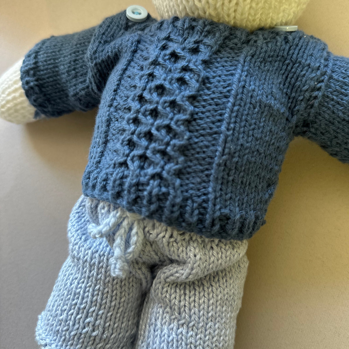 Hand Knitted Bunny - Butter (Free Shipping)