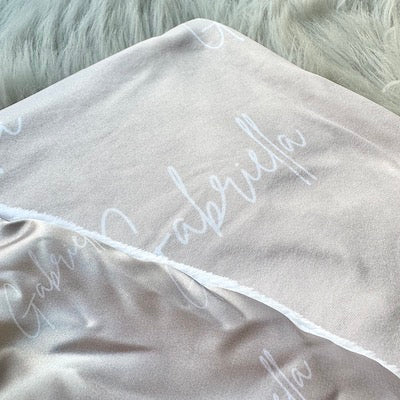 Custom Name Swaddle & Beanie Set