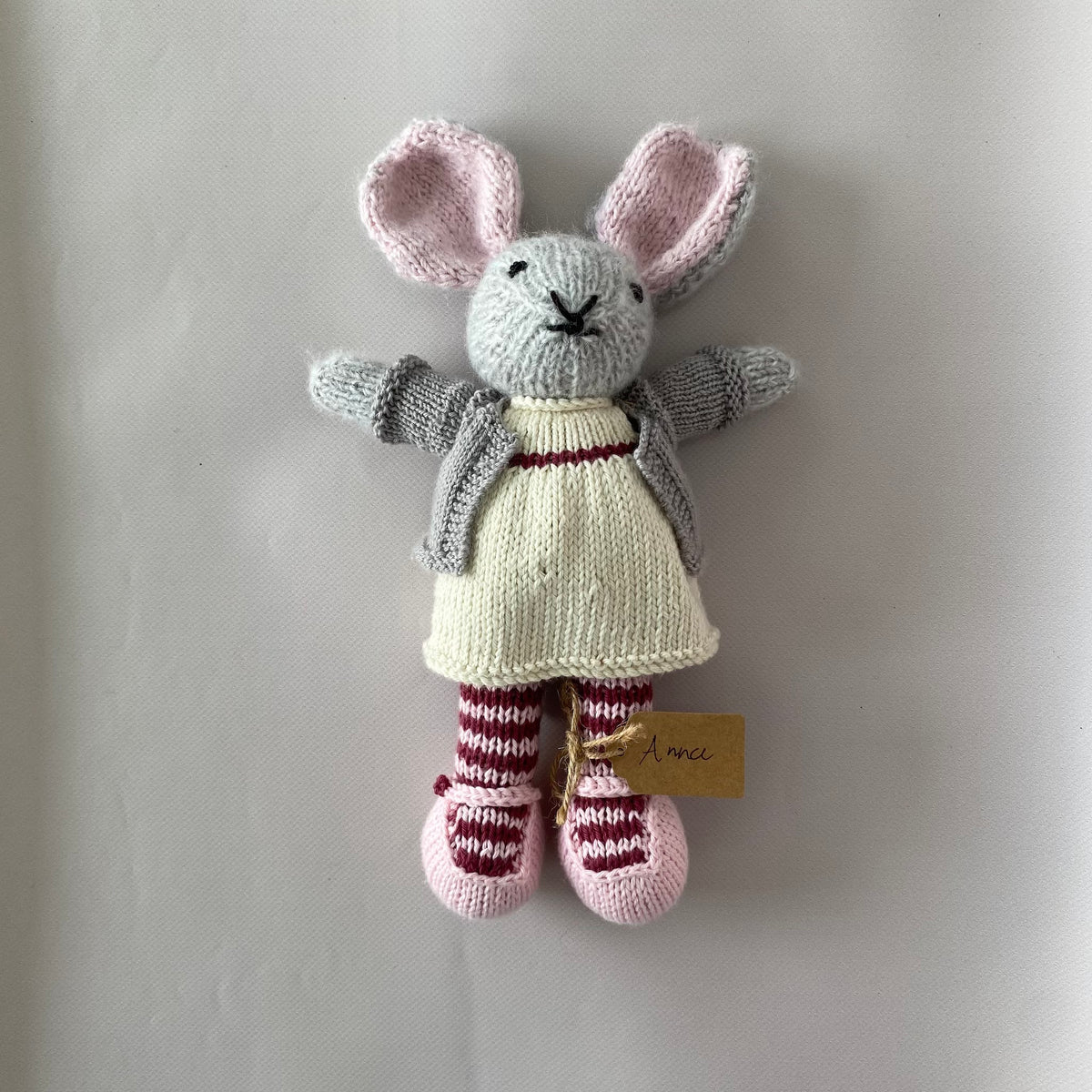 Hand Knitted Mouse - Anna (Free Shipping)