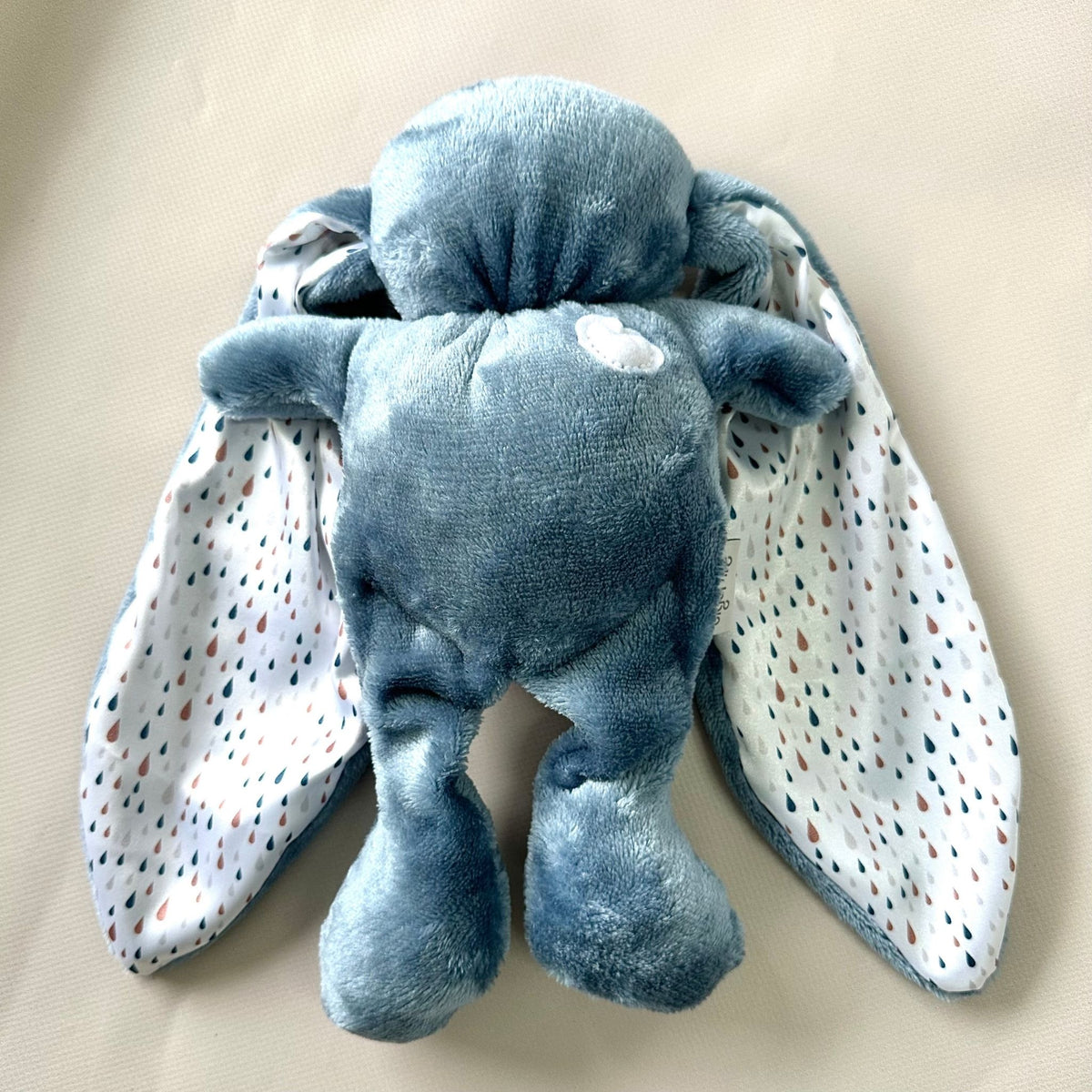 Cuddle Bunny Sensory Sleep Toy - Dusky Blue | Soft Satin Ears | Self-Soothing Comfort