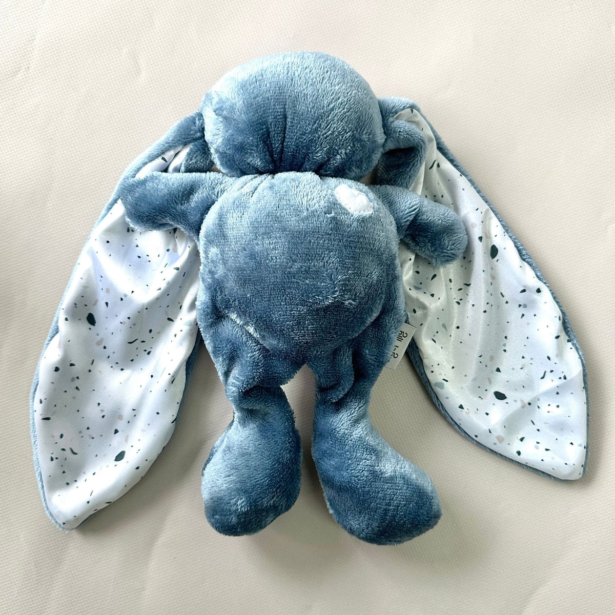 Cuddle Bunny Sensory Sleep Toy - Dusky Blue | Soft Satin Ears | Self-Soothing Comfort