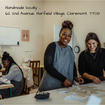 3 Tiger Lily team members in their workshop space where they handmake their products.