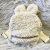 Oat baby backpacks with teddy ears made with fluffy teddy bear fabrics.