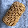 Mustard crochet bamboo blanket