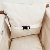 Pillow with  safety seat strap inside the Basketweave cotton texture baby swing 