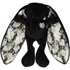 Black cuddle bunny with grey heart and pampas silk ears