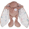 Pink cuddle bunny with white heart and terrazzo silk ears