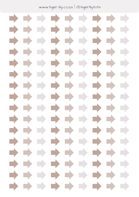 A5 Arrow Stickers