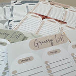 5 Colour options of A5 Grocery List Notepads