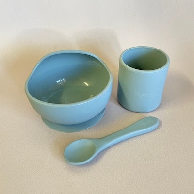 Silicone Bowl, Cup and Spoon Set