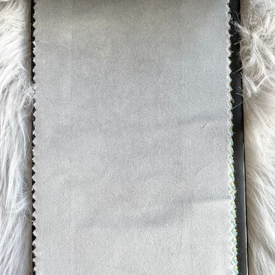 Grey velvet fabric sample for making the baby swings